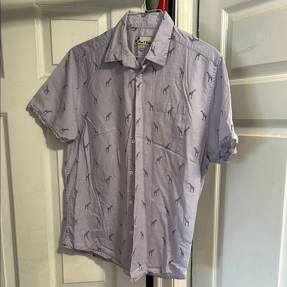 Purple Casual Button Down Shirt Lightweight Design